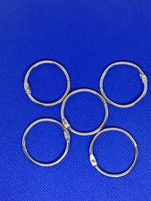 10 St&uuml;ck Buchbinderinge  Binderinge Buchringe Farbe silber  Metall  38 mm