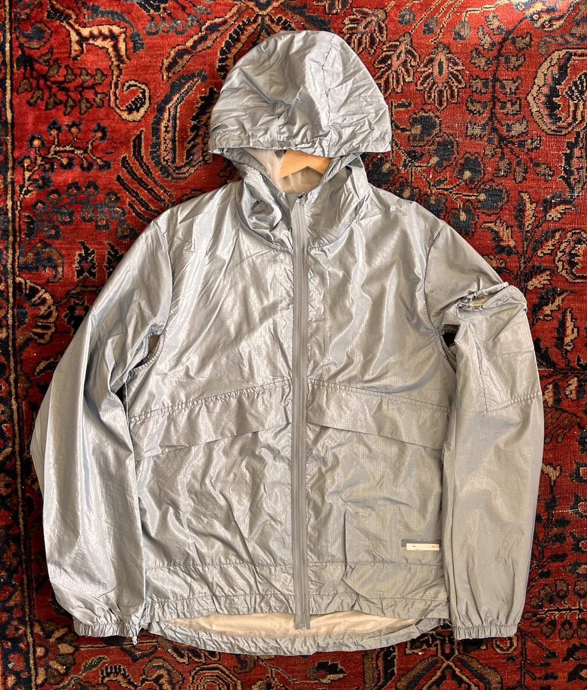 Satisfy Silver Shell Packable windbreaker Jacket … - image 9