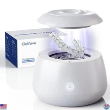 Ultrasonic Cleaner 48kHz Pod for Dentures, Aligners, Mouth Guards, Jewelry -