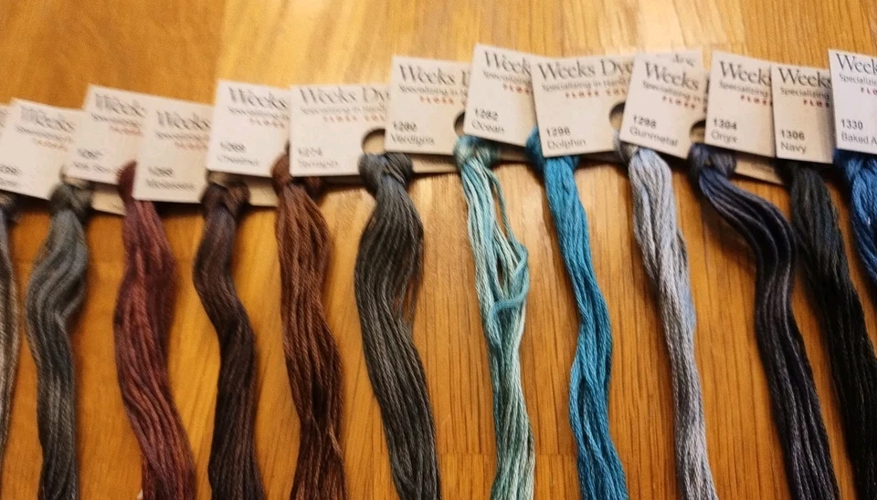 Weeks Dye Works Hand Over Dyed Fibers Embroidery Floss Thread 27 piece lot-#B - Image 4 of 4