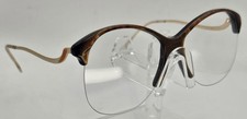 Vintage Moulet Frame Italy 56-16 Brown Tortoise Gold Eyeglasses NOS K1