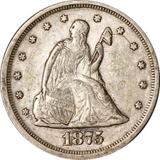 1875-S Twenty (20) Cent Piece 