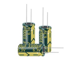 20pcs 6.3V 3300UF Capacitor 10x20mm  0.39x0.79in  High Frequency Aluminum Elec...