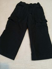 Basic Editions Boy's/Girl's Black Cargo Pants 4 Pockets Size XS 4/5 LN