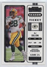 2022 Panini Contenders Season Ticket AJ Dillon #42 11um