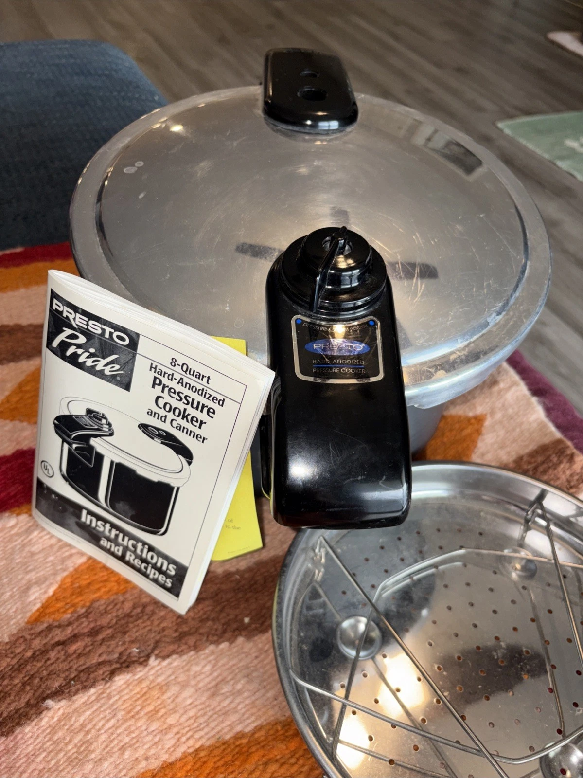 Presto Pride 8 Qt Hard Anodized Pressure Cooker Canner w Rack Manual Complete