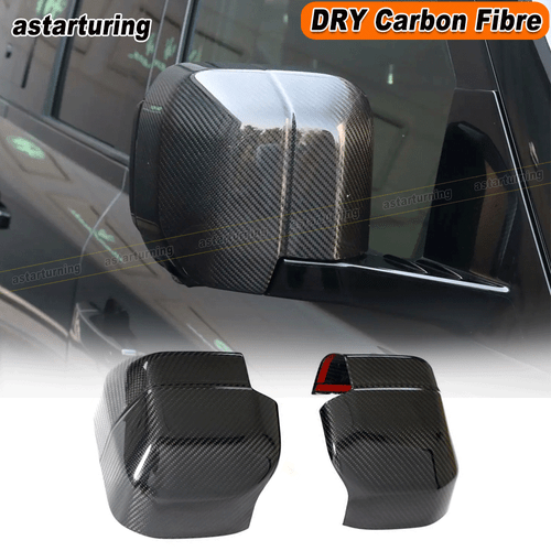 Tapas de cubierta de espejo retrovisor lateral de carbono seco para Land Rover Defender 90 110 130 20UP - Imagen 1 de 12
