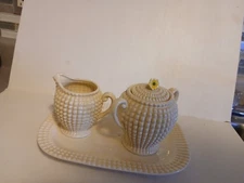 Vintage Maruhon Ware Hobnail  Sugar Bowl & Creamer Set.
