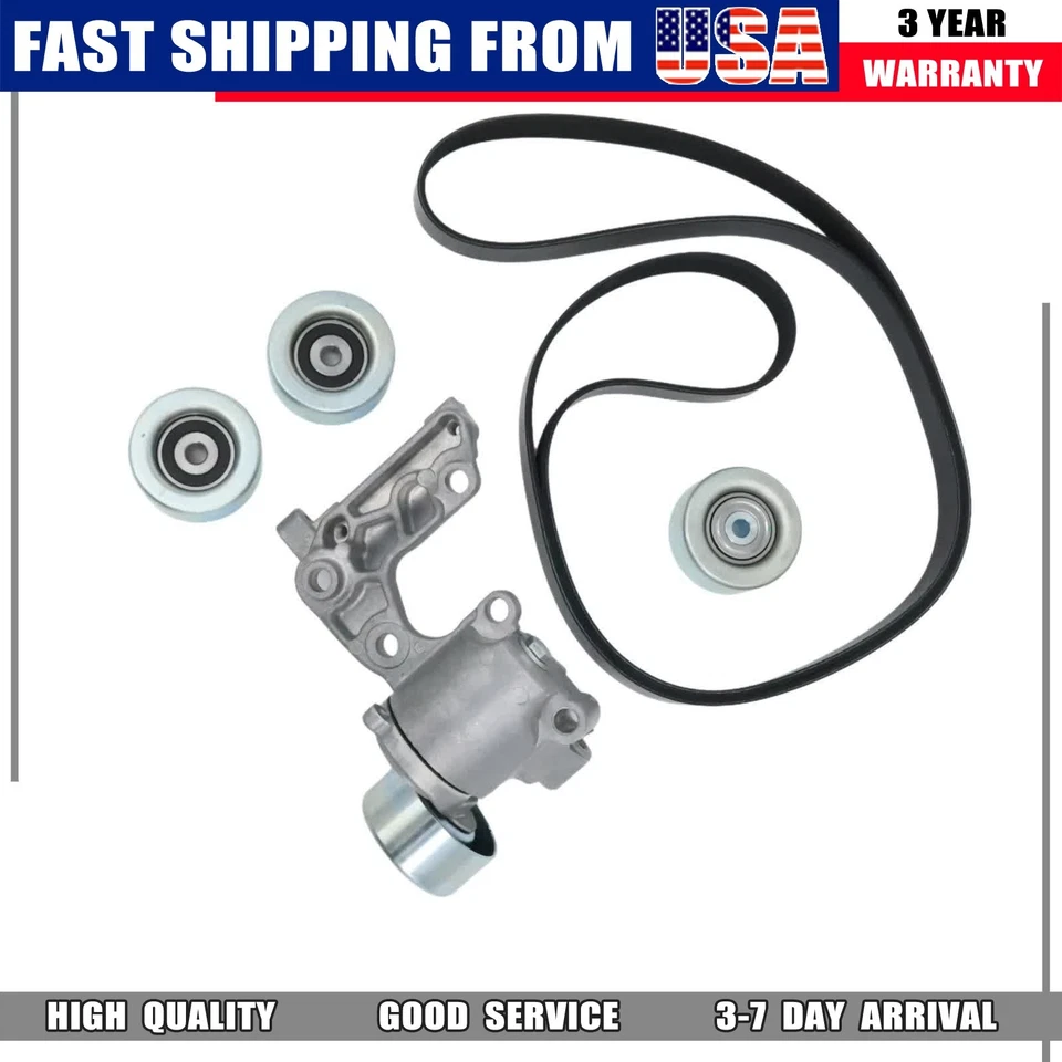 Fits 05-15 Toyota 4Runner Tacoma Tundra 5x Serpentine Belt Drive Component Kit Foto 3 de 4