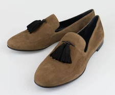 NWT GIUSEPPE ZANOTTI KEVIN CAMOSCIO SUEDE BROWN LOAFERS & SLIP-ONS SIZE 7 $650