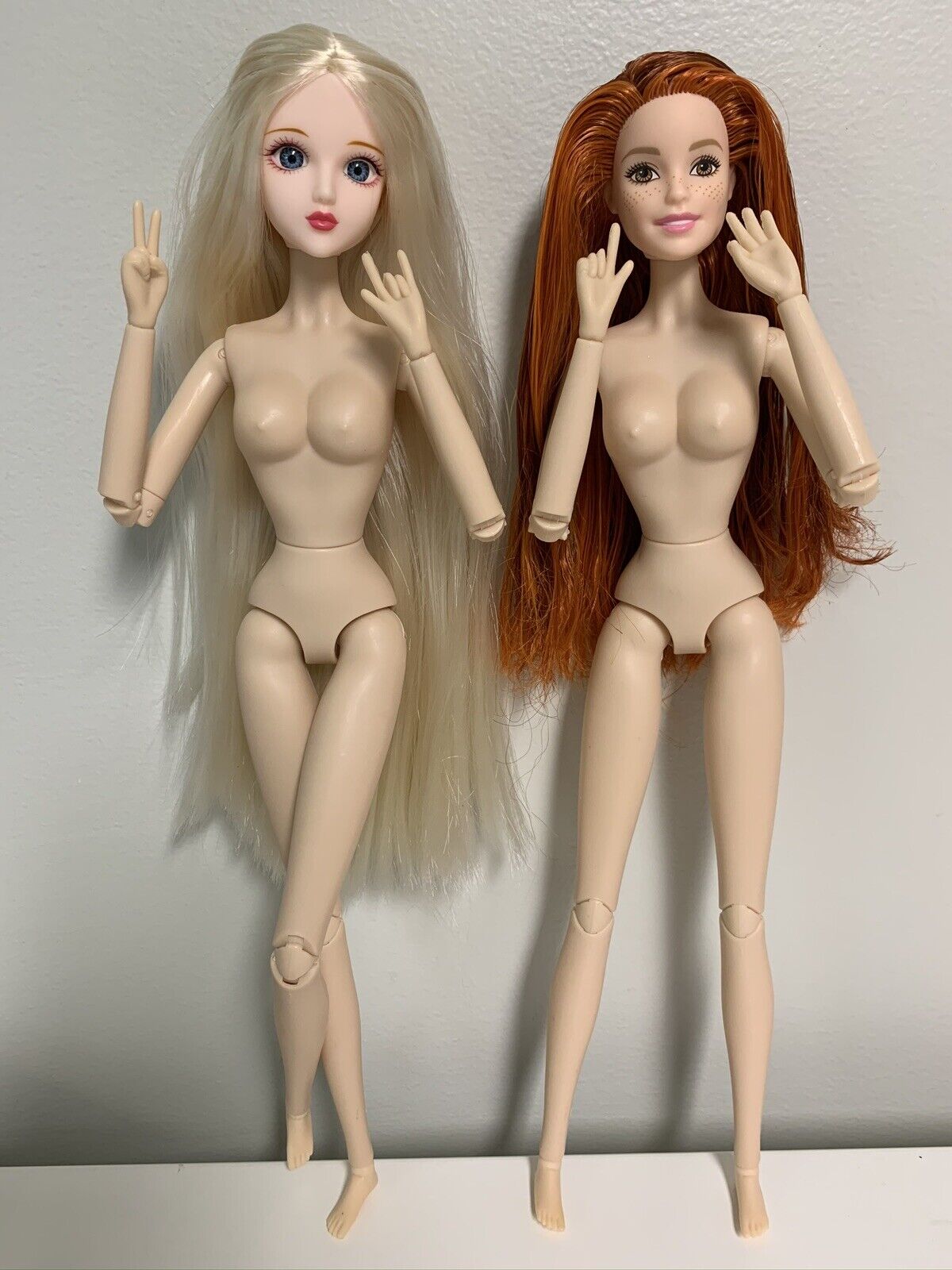 DIY OOAK BJD 2 pac Doll Body 12” Posable Jointed Articulated Change Hands Symbol