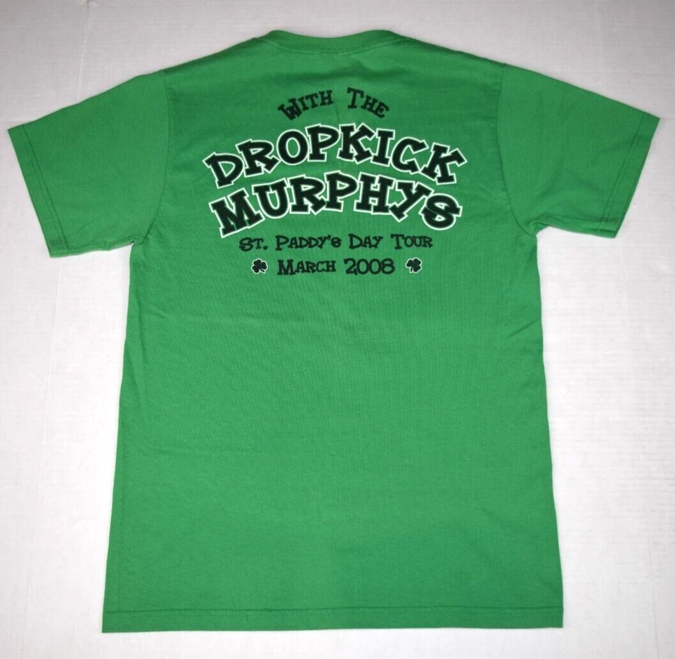 Camiseta Vintage Banda Drop Kick Murphys Talla XS/S 00s Gira del Día de San Patricio 2008 Foto 4 de 4