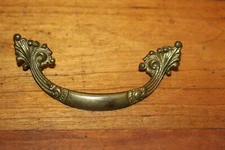 Antique Cast Brass Bronze French Provincial? Drawer Pull Handle  N-4