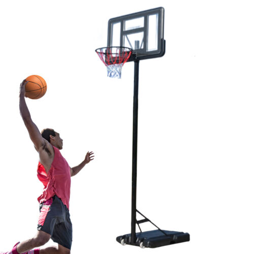 Outdoor Basketball Hoop Adjustable 12 Ft Portable Basketball Goals Stand W/Wheel