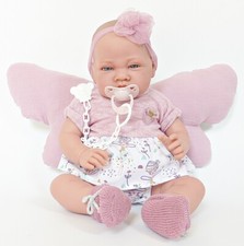 Antonio Juan Puppe Babypuppe Nacida, 42 cm mit Stoffkörper, Schnuller