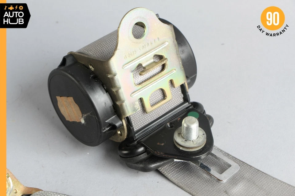 Cinto de segurança traseiro esquerdo ou direito cinza 98-03 Mercedes W208 CLK320 CLK55 FABRICANTE DE EQUIPAMENTO ORIGINAL - Imagem 4 de 4