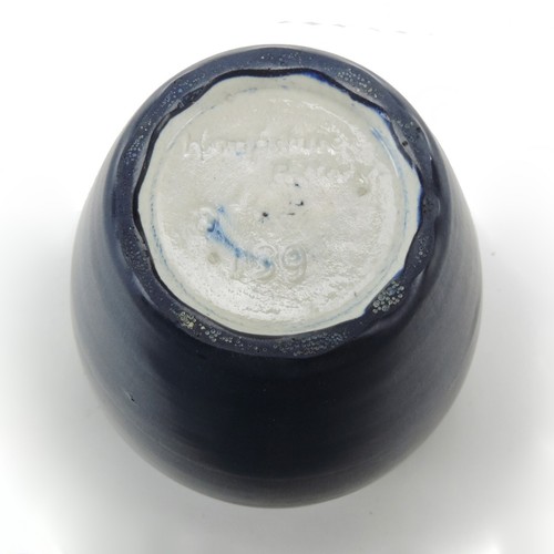 Hampshire Pottery matte blue glaze ovoid 7.25" vase arts & crafts shape 139 - Picture 5 of 5