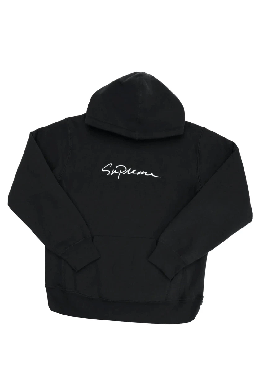 FW18 SUPREME CLASSIC SCRIPT HOODED SWEATSHIRT BLACK