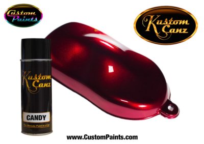 Kustom Canz DEEP RED CANDY 12 oz AEROSOL CAN Custom Paint