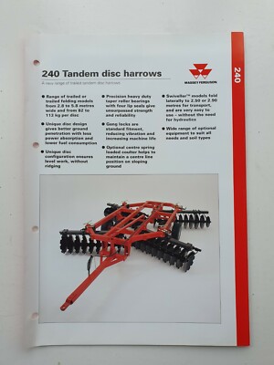 Massey Ferguson 240 Tandem Scheibeneggen Verkaufsprospekt