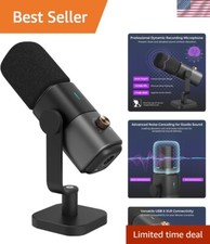 XLR/USB Podcast Microphone for Recording/Gaming/Streaming, Professional Studi...