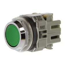 Switch, Start push button, green normally open fitting Biro Grinder AFMG.  Re...