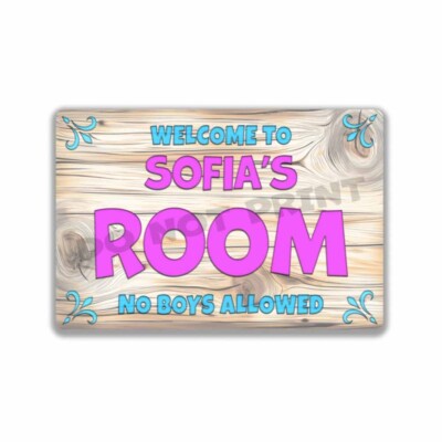 Sofias Room Sign Bedroom Door Girls No BOYS ALLOWED Princess Sign or Sticker