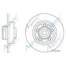 2x Brake Discs Solid For Opel Vivaro A 2.0 16V Apec Red Rear 4408276 4411910