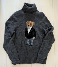 Polo Ralph Lauren Polo Bear smoking maglione girocollo lana cashmere maglia t...