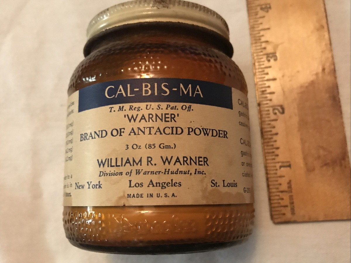 Gamyミネラルワーク様 CAL- BIS - MA Warner Antacid Powder Vintage Jar, Warner