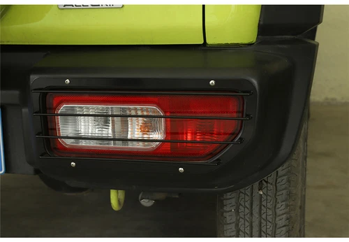 Para Suzuki Jimny JB64 JB74 2019-2021 Hierro Negro Luz Trasera Lámpara Cubierta Protector Borde - Imagen 9 de 12