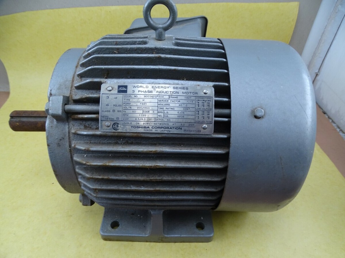 TOSHIBA 3 Phase Induction Motor. 4個 Toshiba 3-Phase Induction Motor 4 Pole 3HP 230/460V 1735rpm