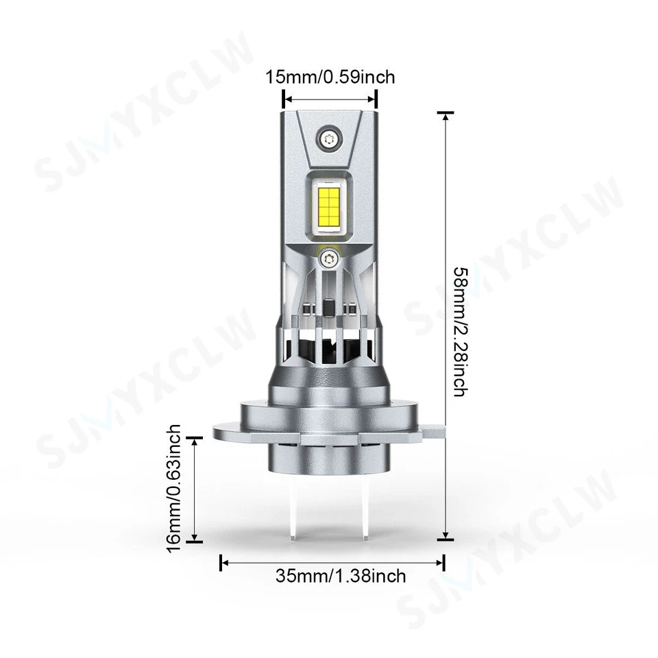 Faros LED blancos de haz alto/bajo 6000K para Mercedes-Benz C230 1997-2000 Foto 4 de 4
