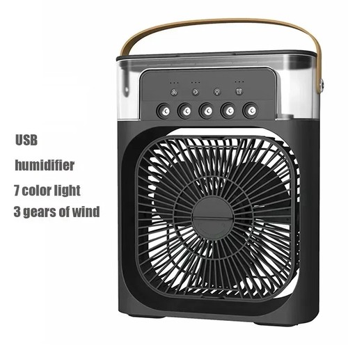 Ventilador de 3 velocidades enfriador de aire portátil con luz nocturna LED pequeño aire acondicionado - Imagen 3 de 9