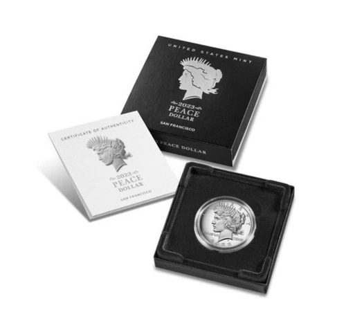 2023 S Peace Silver Dollar PROOF Coin 1 Ounce 99.9% Pure Silver San Francisco