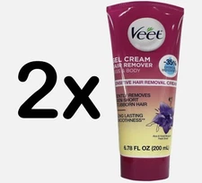LOT of 2 Veet Gel Hair Remover Gel Cream, Sensitive Formula, 6.78 Ounce