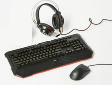 Gaming Combo Keyboard Mouse Headset 3-Piece for PC Console Tzumi Alpha esports