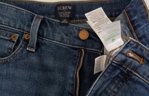 J Crew Womens Jeans 28 Blue Classic Vintage High Rise Straight Dark Denim - Picture 5 of 6