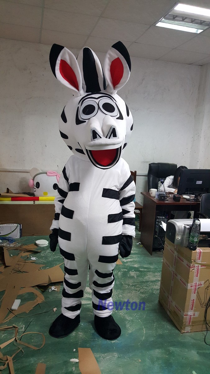 Zebra Mascot Costume Cartoon Cosplay Party Dess Adult handmade