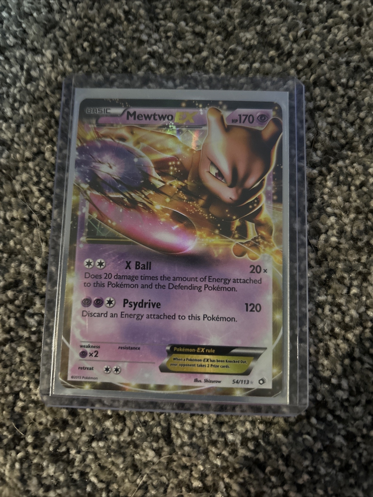 Pokémon TCG Mewtwo ex Legendary Treasures 54/113 Holo Holo Rare EX