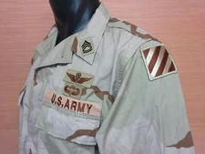 Army 3ID Jump Master Aviation Wings SFC Desert DCU Camo Jacket Coat Medium Short
