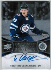 18/19 UD EXQUISITE ICE KRISTIAN VESALAINEN PLATINUM ROOKIES AUTO /199 WINNIPEG