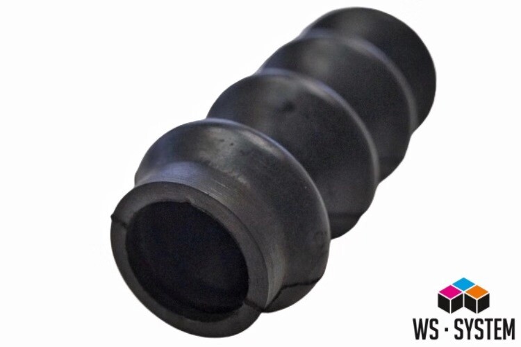 WS &middot; SYSTEM 1x Universal Faltenbalg Aus Gummi &ndash; 1 Stk Flexible &amp; Dehnbare Achsmanschette MADE IN GERMANY Aus Hochwertigem PVC &ndash; Schelle In Gr&ouml;&szlig;e: L 117mm-36mm 23-27mm