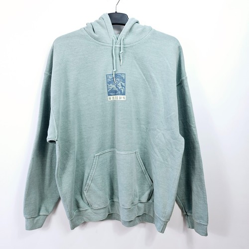Urban Outfitters - Felpa con cappuccio paesaggio giapponese Seafoam - Verde - Medium - Foto 2 di 6