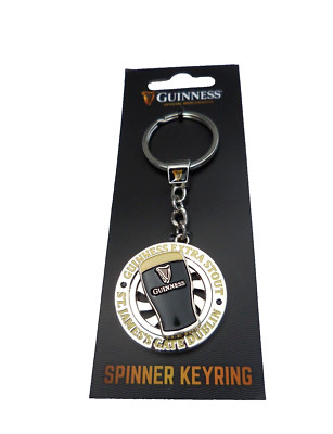 Guinness Pint Spinner Key Ring