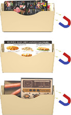 3 Pockets Magnetic File Holder for File Cabinets, Refrigerator, Whiteboard, Magn