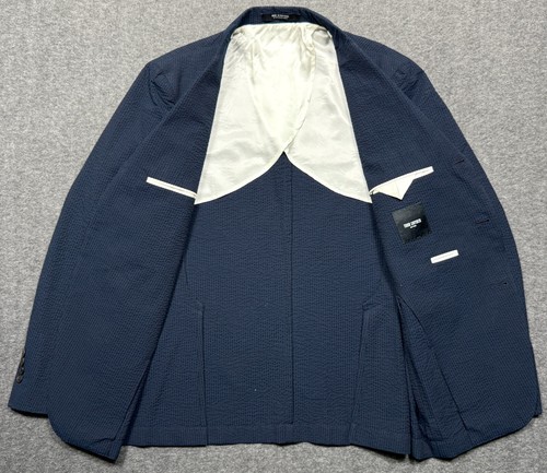 Todd Snyder Blazer Mens 40 R Blue Seersucker 3 Button Sport Coat Suit Jacket - Picture 4 of 16