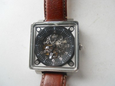 Fossil Automatic men's brown leather 