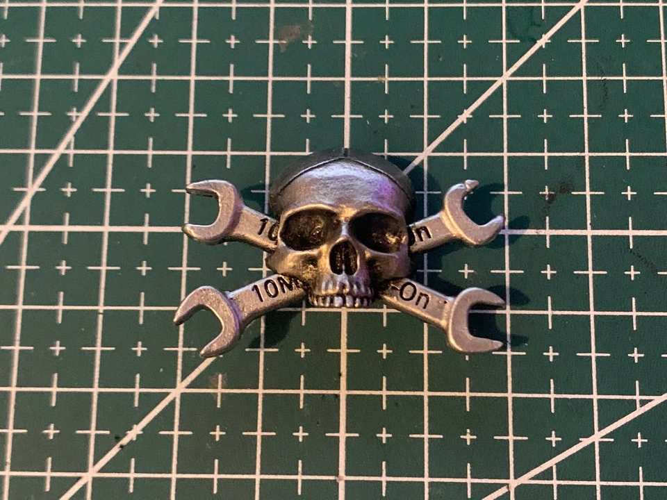 Skull and Crossbones wrench pin/badge - Image 2 of 4