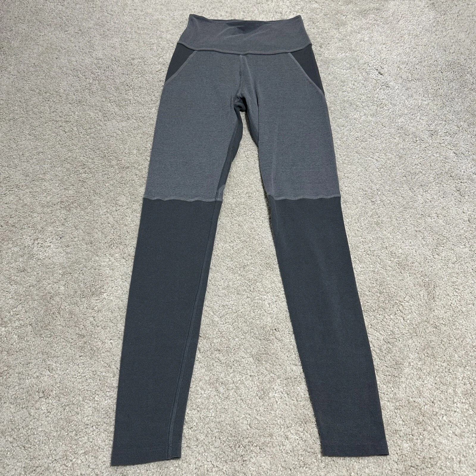beyond-yoga color block high rise stretch skinny leggings